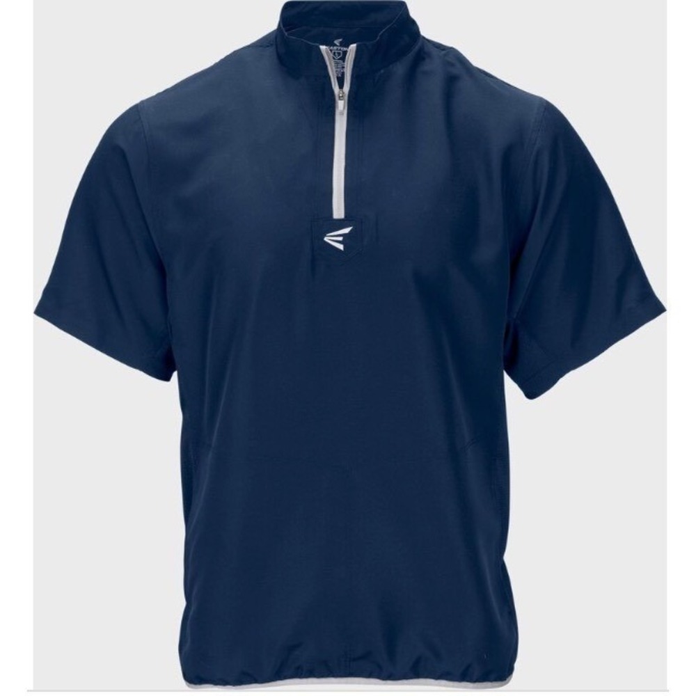 Easton Alpha Cage Jacket Youth YXL Navy NEW Short Sleeve Quarter Zip